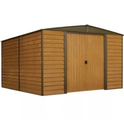 Casetta da giardino in metallo Habrita 313x370xh198 finto legno