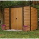 Habrita Metal Garden Shed 254x181xh201 Sliding Doors