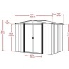 Habrita Metall Gartenhaus 254x181xh201 Schiebetüren