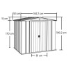 Abri de Jardin en Métal Habrita 193x151xh190 Portes coulissantes