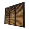 Bioclimatic pergola Habrita aluminum 2 sides suction cups imitation wood 10,80 m2