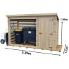 Habrita Fahrradunterstand aus Holz 3m3