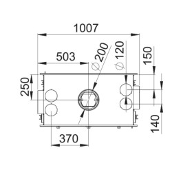 Holzeinsatz Bronpi Cairo 90-D Double Face Vision 14kW mit Lufteinlass