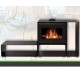 Scambiatore di calore per stufe a legna NovaStove Denso 10kW con supporto log