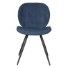 Juego de 2 sillas de comedor Ania Fabric Dark Blue Base Black Metal VeryForma