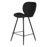 Set di 2 sedie Piano di lavoro Ania Tessuto Nero Base Metallo VeryForma