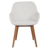 Conjunto de 2 Poltronas Meal Tea efeito Laço branco com base de carvalho sólido VeryForma.