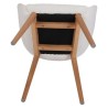 Conjunto de 2 Poltronas Meal Tea efeito Laço branco com base de carvalho sólido VeryForma.