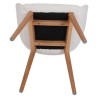 Set de 2 Sillones Meal Tea efecto Lazo blanco con base de roble macizo VeryForma.