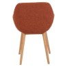 Juego de 2 sillones de harina de té efecto rizo de terracota con base de roble macizo VeryForma.