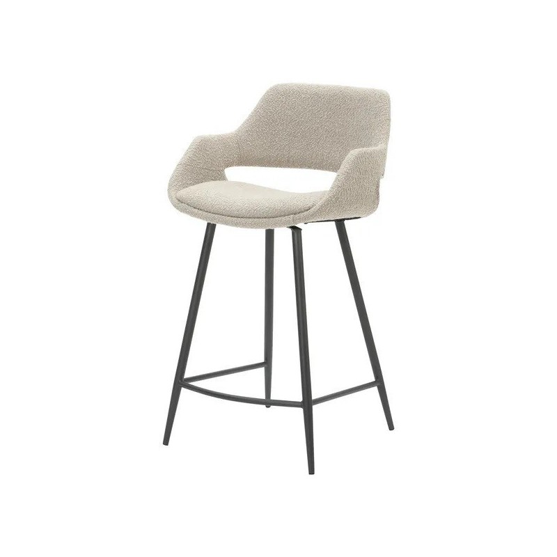 Conjunto de 2 Cadeiras Workbench Eme fivela de tecido Caramel Base Metal VeryForma