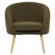 Armchair Fira curl effect Khaki base Solid rubber tree VeryForma