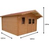 Habrita Solid Wood Garden Shelter 16 sqm and 28mm planks