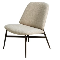 Conjunto de 2 Poltronas Bala efeito encaracolado Base de Areia Preto Metal VeryForma