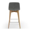 Set de 2 sillas encimera Aty Grey Fabric Base Ash VeryForma