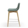 Set di 2 sedie Piano di lavoro Aty base in tessuto verde frassino VeryForma