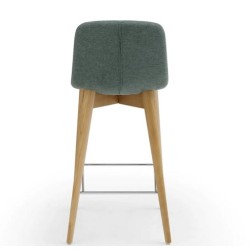 Conjunto de 2 Cadeiras Bancada Aty Base de Tecido Verde Ash VeryForma