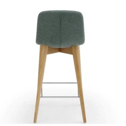 Set di 2 sedie Piano di lavoro Aty base in tessuto verde frassino VeryForma