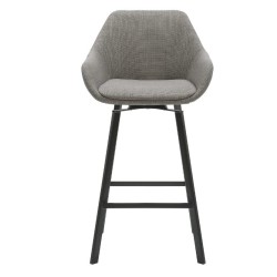 Lot de 2 Chaises plan de travail pivotante Mous Tissu Gris VeryForma