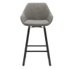 Lot de 2 Chaises plan de travail pivotante Mous Tissu Gris VeryForma