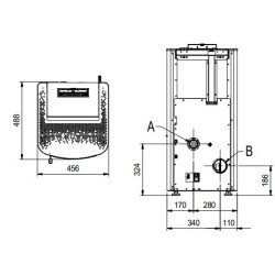 Ventilated pellet stove La Nordica Extraflame Sabry Prestige Line 7kW Black