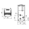 Ventilated pellet stove La Nordica Extraflame Sabry Prestige Line 7kW Black