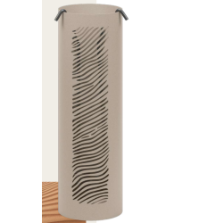Nubia Stahl Sandstein Diener mit schwarzem Zubehör Nineteen Design
