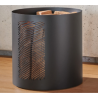 Range-bûches Nubia Acier Noir givré Dixneuf Design