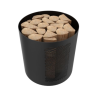 Estante de troncos Nubia Black Steel Frosted Nineteen Design