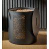 Pellet Storage Dune Preto Fosco Dezenove Design