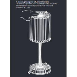 Gatsby Cilindro Cristallo Vondom Lampada Led con Batteria