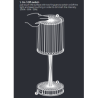 Lampe Gatsby Cylindre Cristal Vondom Led avec batterie