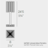 Gatsby Cilindro Cristallo Vondom Lampada Led con Batteria