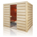 Sauna a 6 posti Holl's Eccolo Pacchetto completo stufa da 4,5kW e pietre incluse