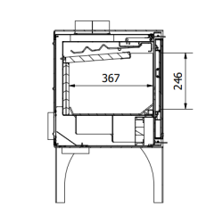 Ferlux Enya 49 free-standing wood stove 8.2 kW