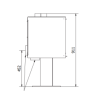 Ferlux Enya 49 central foot wood stove 8.2 kW