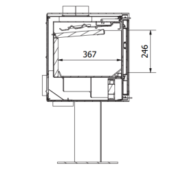 Estufa de leña Ferlux Enya 49 de pie central 8,2 kW