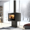 Estufa de leña Ferlux Enya 80 pie central 9,6 kW