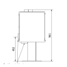 Estufa de leña Ferlux Enya 80 pie central 9,6 kW