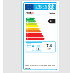 Ferlux Enya 80 stufa a legna a piede centrale 9,6 kW