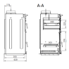 Ferlux Pratic 80 Einbau-Stahlofengrill mit Glastüren
