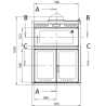 Ferlux Pratic 80 Barbecue con forno da incasso in acciaio e porte in vetro