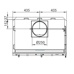 Barbecue Four Ferlux Pratic 80 à encastrer en acier avec portes vitrées