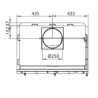 Barbacoa de horno de acero empotrable Ferlux Pratic 80 con puertas de cristal