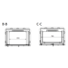 Barbacoa de horno de acero empotrable Ferlux Pratic 80 con puertas de cristal