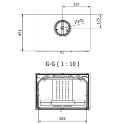 Ferlux Afar Cast Iron Wood-Based Stove with Pyre 15.9 kW