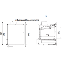 Ferlux Teide 80 Panoramic 9.6 kW Turbo Ventilated Wood Burning Insert