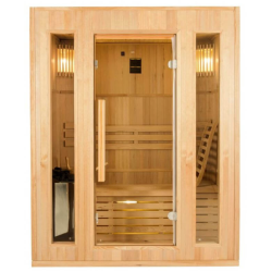 Sauna a vapore Zen 3 posti Pacchetto completo 4,5kW Black Wall France Sauna