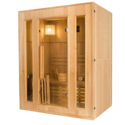 Sauna a vapore Zen 3 posti Pacchetto completo 4,5kW Black Wall France Sauna