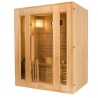 Zen-Dampfsauna 3 Plätze Komplettpaket 4,5 kW Schwarze Wand Frankreich Sauna
